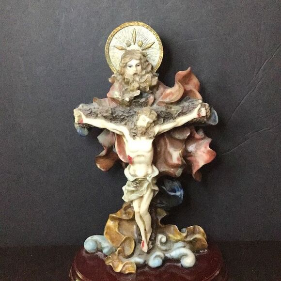 Sculpture God over Jesus on the cross label Dolci - Picture 2 of 7